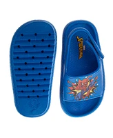 Spider-Man Toddler Boys Marvel Hook and Loop Backstrap Slides