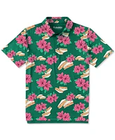 Chubbies Men's Pimento Cheese Floral Performance Polo Shirt