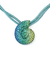 Betsey Johnson Mermaid Jewels Shell Pendant Rope Necklace