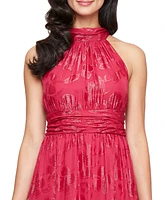 Sl Fashions Women's Burnout Chiffon Sleeveless Gown