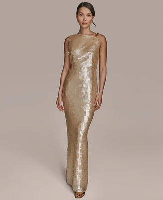 Donna Karan New York Women's Sequin Sleeveless Gown