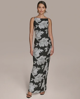 Donna Karan New York Women's Sequined Sleeveless Gown
