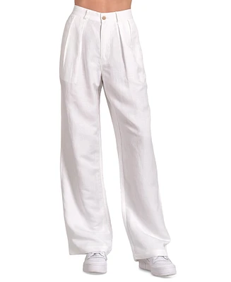 Elan Women's Pleat-Front Wide-Leg Pants