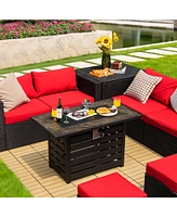 50000 Btu Propane Fire Pit Table with Ore Powder Surface