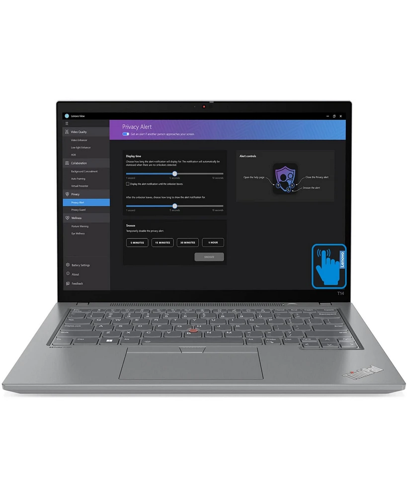 Lenovo ThinkPad T14 Gen 4 21HD002BUS Storm Grey Laptop, i7-1355U, 16GB, 512GB PCIe Ssd, 14.0" Ips Touch Wide Uxga (1920x1200), Intel Uhd, Windows 11 P