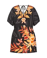 City Chic Plus Island Breeze Kaftan