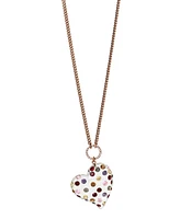 Betsey Johnson Faux Stone Heart Pendant Necklace