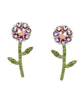 Betsey Johnson Faux Stone Flower Earrings