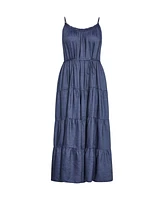 City Chic Plus Island Tier Maxi Dress