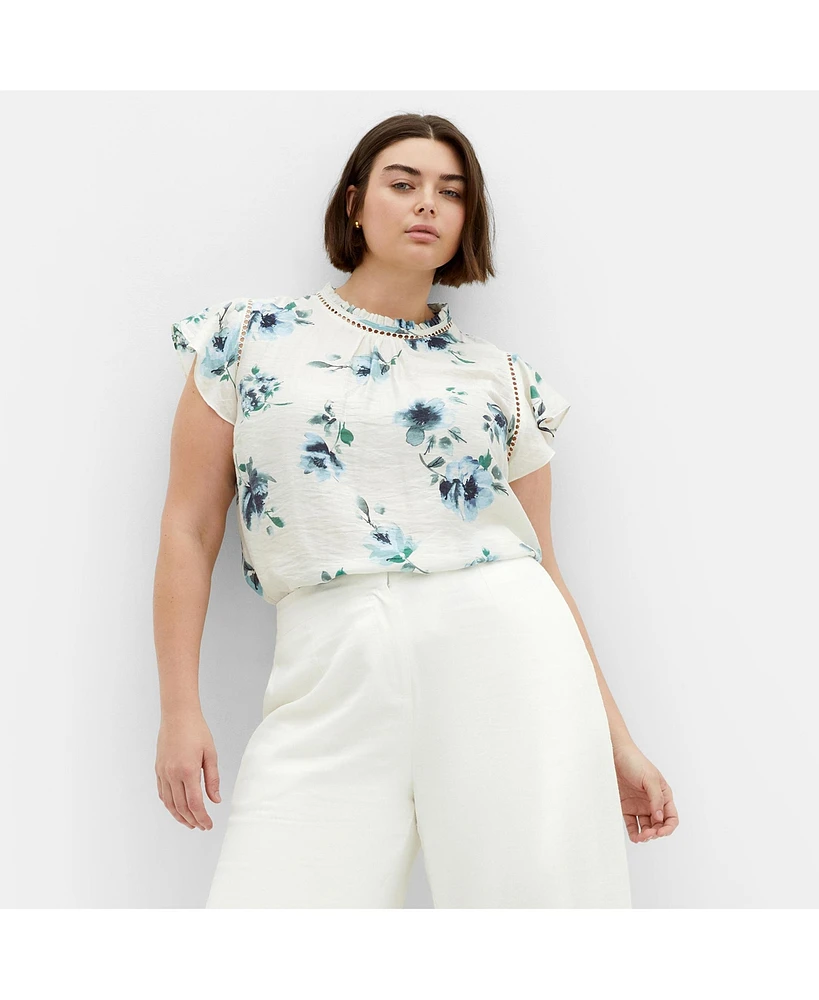 City Chic Plus Lorelai Print Top