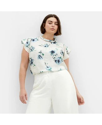 City Chic Plus Lorelai Print Top