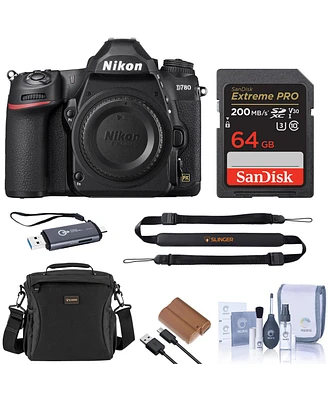 Nikon D780 Fx-Format Dslr Camera, Bundle with En-EL15c Battery, 64GB Memory Card, Card Reader and Shoulder Bag