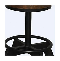 Industrial Iron Bar Stool with Backless Design for Bar Height Seating