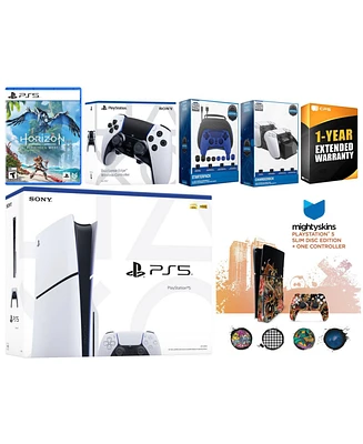 Sony Playstation 5 Slim Disc with Horizon Forbidden West, Extra Edge Controller, Gamer Kit