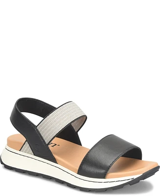 Born Women's Mimi Round Toe Wedge Sandals