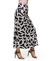 24seven Comfort Apparel Women's Elastic Waist A Line Maxi Skirt