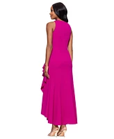 Betsy & Adam Petite Sleeveless Scoop-Neck Ruffle Dress