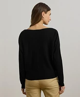 Lauren Ralph Women's Cotton-Blend Dolman-Sleeve Sweater