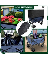 Collapsible Utility Wagon with Liners: Camping, Beach, Groceries