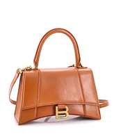 Pre-Owned Balenciaga Hourglass Top Handle Bag Leather