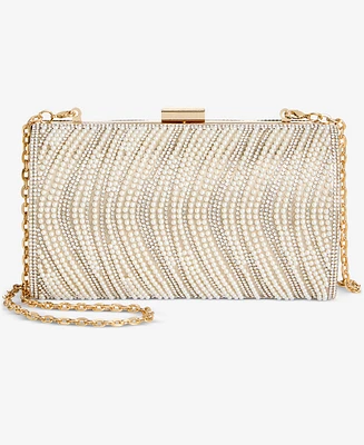 I.n.c. International Concepts Randdi Wavy Imitation Pearl Clutch, Exclusively at Macy's