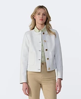 Furniq Uk Women's Cropped Leather Jacket, Created for Macy's