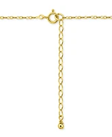 Giani Bernini Cubic Zirconia Rope Framed Circle Pendant Necklace in Sterling Silver & 18k Gold-Plated Sterling Silver, 16" + 2" extender, Exclusively