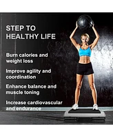 Aerobic Step Platform with Adjustable Risers for Home Workout