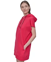 Dkny Sport Women's Logo-String Hoodie Sneaker Dress