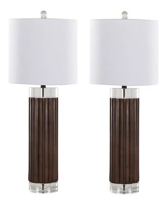 Lumisource 29.25" Polyresin Cylinder Table Lamp, Set of 2