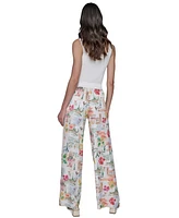 Karl Lagerfeld Paris Women's Printed Pull-On Pants