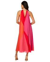 Adrianna Papell Women's Colorblocked Halter Dress