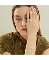 Sterling Silver Vivienne Statement Bouquet Chain Bracelet