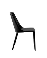 Faux Leather Dining Chair with Armless Design for Kitchen or Room