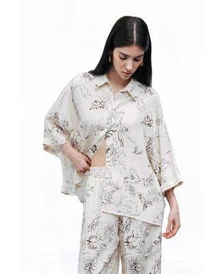 Nocturne Women's Flowy Patterned Shirt