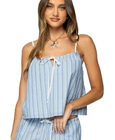 Edikted Women's Birkley Striped Babydoll Top