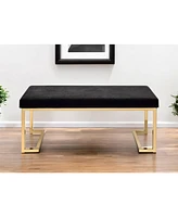 Cozy Faux Fur Upholstered Bench – Perfect for Entryway or Bedroom