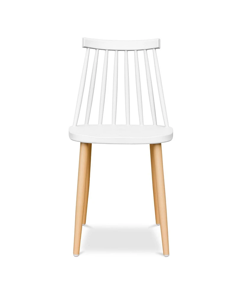 Durable Windsor Back Dining Chair Metal and Plastic Design for Everyday Use