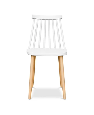 Durable Windsor Back Dining Chair Metal and Plastic Design for Everyday Use