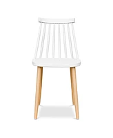 Durable Windsor Back Dining Chair Metal and Plastic Design for Everyday Use