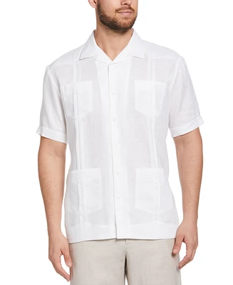 Cubavera Men's 100% Linen Short Sleeve 4 Pocket Guayabera Shirt