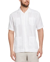 Cubavera Men's 100% Linen Short Sleeve 4 Pocket Guayabera Shirt