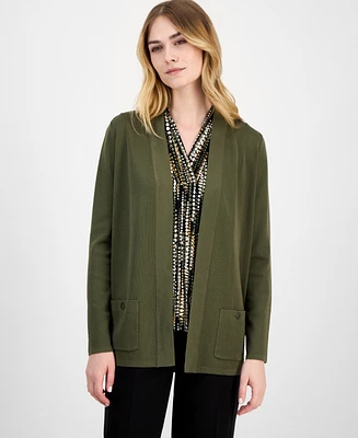 Anne Klein Petite Malibu Patch-Pocket Cardigan