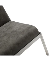 Sleek Stainless Steel Bar Height Chair for Indoor or Outdoor Use