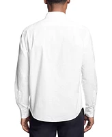 Tommy Hilfiger Men's Th Flex Regular Fit Washed Stretch Untucked Length Dress Shirt