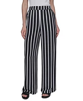 Karl Lagerfeld Paris Women's Striped Pull-On Pants