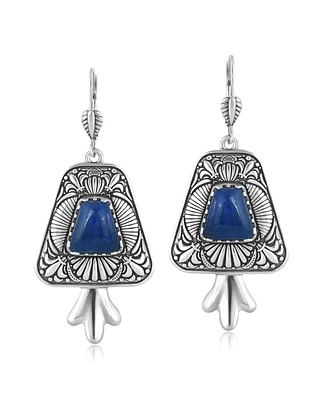 Sterling Silver Sodalite Trapezoid Earrings