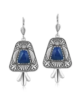 Sterling Silver Sodalite Trapezoid Earrings