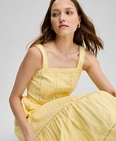 And Now This Women's Embroidered Cotton Maxi Dress, Exclusively at Macy's
