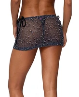 Edikted Women's Idra Crochet Net Mini Skirt